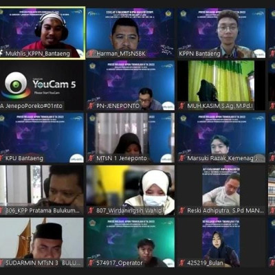 Operator MTsN 5 Bulukumba Mengikuti Evaluasi IKPA Semester 1 TA. 2022 Via Zoom