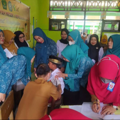 MIN 4 Kep. Selayar Sukseskan Bulan Imunisasi Anak Nasional Tahun 2022