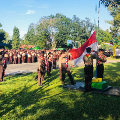 Madtsani Scout Jadi Pelaksana Upacara HUT Pramuka ke-61 Di MTsN 2 Bulukumba