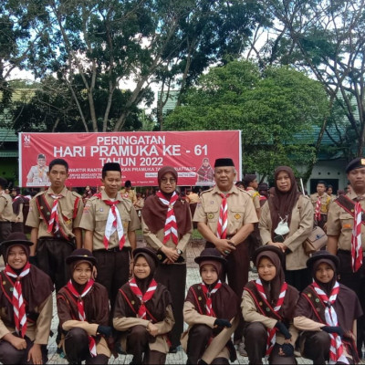 Andil Organisasi Pramuka MTsN 1 Bone Pada HUT Pramuka ke 61