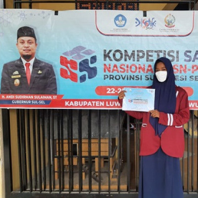 Rismawati, Siswi MTsN  Ikut KSN SMA Sederajat Tingkat Provinsi Sulawesi Selatan