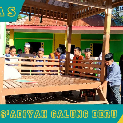 Semangat Gotong Royong, Ketua Yayasan PP As’adiyah Galung Beru Beraksi