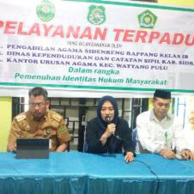 Seremoni Sidang Isbat Terpadu Keliling Di KUA Watang Pulu, Tim PA Sidrap Turun Fullteam