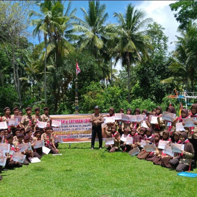 Organisasi Pramuka MTsN 1 Bone Gelar Diklat di Alam Terbuka