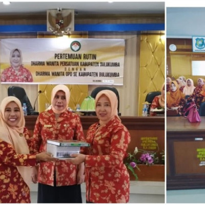 Gelar Pertemuan Rutin, DWP Kemenag Bulukumba Serahkan Buku Iqro dan Al Qur'an