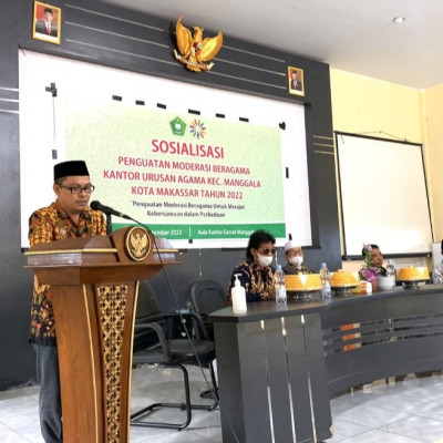 KUA Kecamatan Manggala Gelar Sosialisasi Moderasi Beragama.