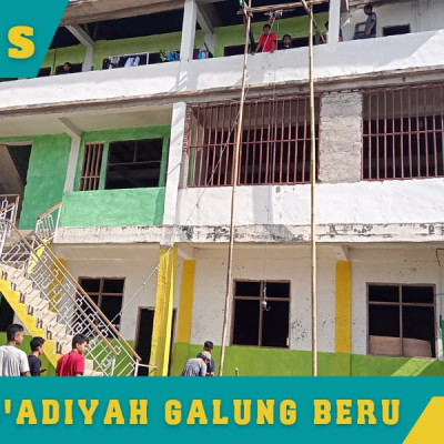 Giat Pengecoran Gedung Lantai 4 Ponpes As'adiyah Galung Beru