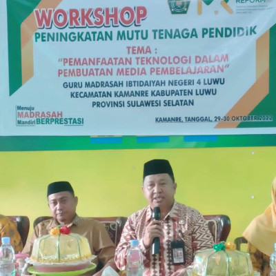 Workshop Peningkatan Mutu Tenaga Pendidik Dibuka Kepala Kantor Kemenag Luwu