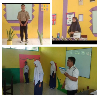 Siswa Kelas VII B MTs. AL Falah Arungkeke Berdongeng