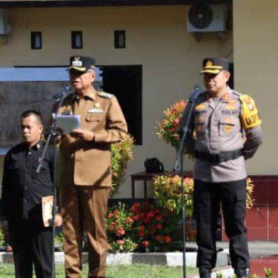 Apel Gelar Pasukan Dalam Rangka Kesiapan Pengamanan Nataru Dihadiri Humas Kemenag Luwu