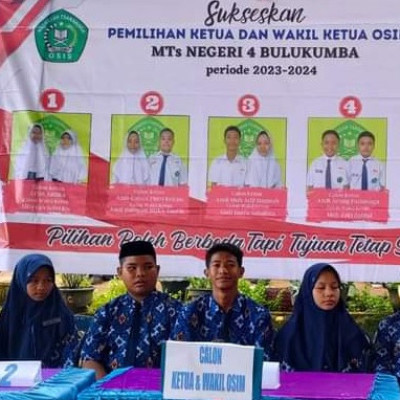 Berdemokrasi Sejak Dini Pada Pemilihan Ketua OSIM MTsN 4 Bulukumba Periode 2023/2024