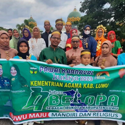 Kemenag Luwu Meriahkan Karnaval Budaya Dalam Rangka Hari Jadi Kota Belopa