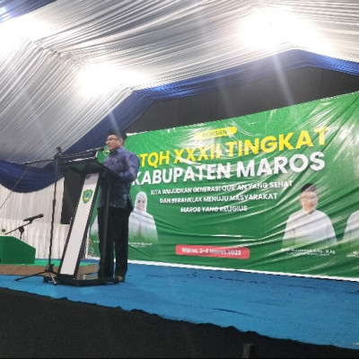 Komitmen Kuat Kakankemenag saat Pembukaan STQH ke-32 Tingkat Kabupaten Maros