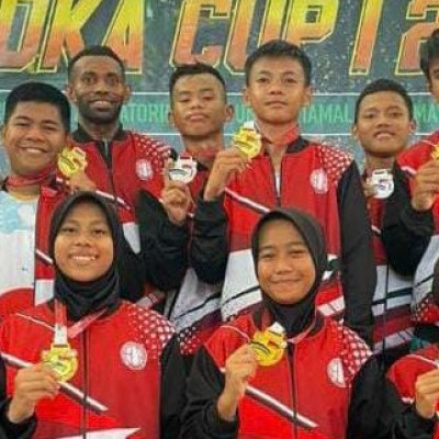 Karateka MTs Arifah Gowa Sabet 5 Emas dan 1 Perak di Open Tournament Kejurnas