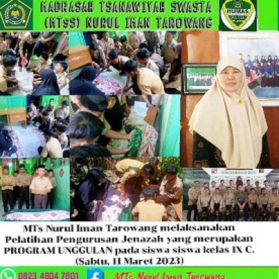 MTs Nurul Iman Tarowang Bekali Pengetahuan Pengurusan Jenazah Bagi Siswa Kelas IX