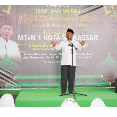 MTsN 1 Kota Makassar Selenggarakan Isra Mi'raj dan Tarhib Ramadhan 1444 H.