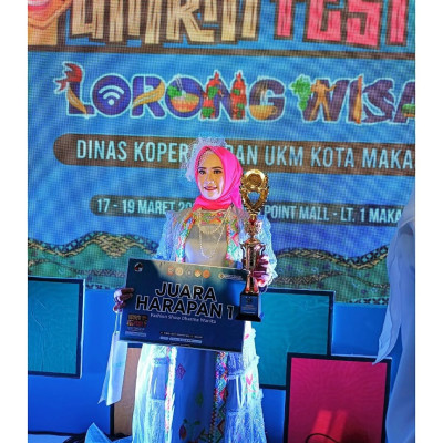 UMKM Fest Lorong Wisata, Ketua DWP Kementerian Agama Kota Makassar mempersembahkan Juara