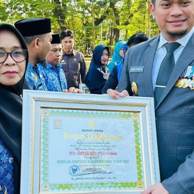Raih Penghargaan Adiwiyata, MTs Arifah Gowa Sekolah Peduli Lingkungan