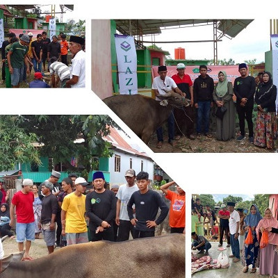 Terima Hewan Qurban Dari Kanwil Kemenag Sulsel Kades Bangkala Loe Tersenyum.