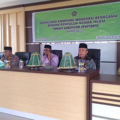 Persiapkan Kampung Moderasi Beragama, Kasi Bimas Islam Jeneponto Laksanakan Sosialisasi.