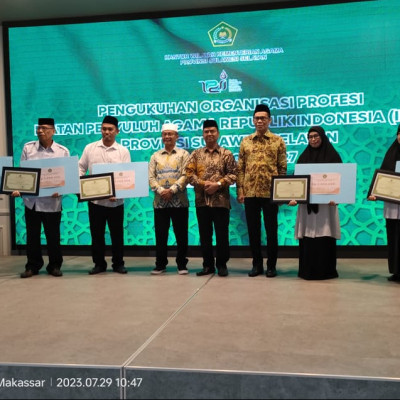 Tiga PAI Sulsel Lolos 10  Besar Nominasi Penyuluh Award  Islam award Tahun 2023 Tingkat Nasional.