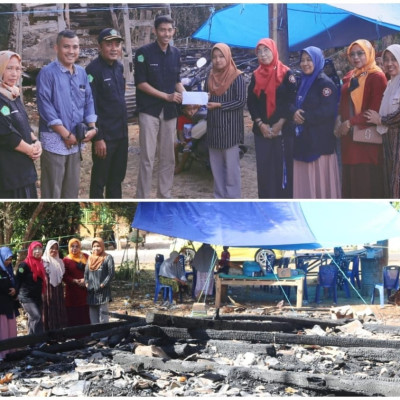 Tim Humas Kemenag dan Kepala RA Kecamatan Bontotiro Kunjungi Kontributor Humas MIS Tudonro yang Jadi Korban Kebakaran dan Salurkan Bantuan