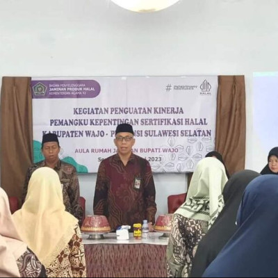 Tingkatkan Kapasitas Pendamping Proses Produk Halal, Kemenag Wajo Adakan Pelatihan