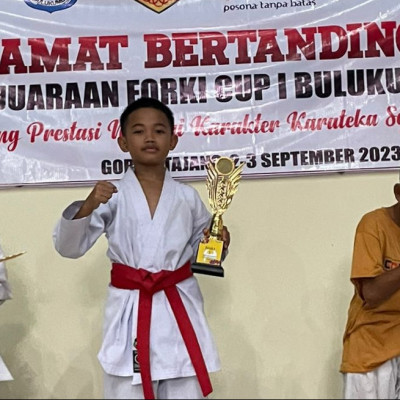 Andi Parawansah, Siswa Kelas VII MTs PP Babul Khaer Juara 1 Karate FORKI CUP I Bulukumba Tahun 2023