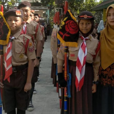 16 Penggalang Pramuka MTsN Gowa Berlaga di Grafika Scout Competition