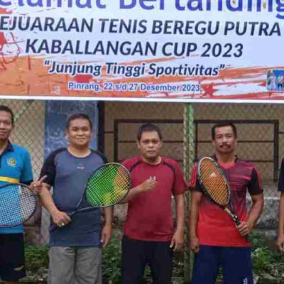 Lima Wakil MTsN Pinrang Perkuat Tim Tenis Lapangan Kemenag di Kaballangan Cup