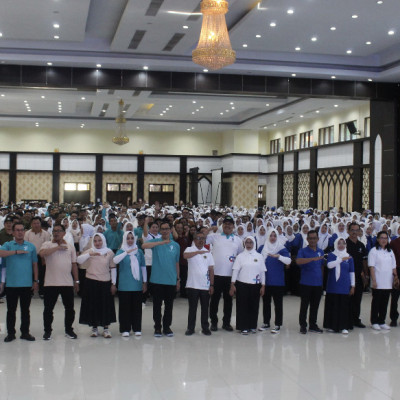 KakanKemenag Kota Makassar beserta jajarannya Ikuti Apel Hari Amal Bakti ke-78 Kemenag RI di Sulawesi Selatan"