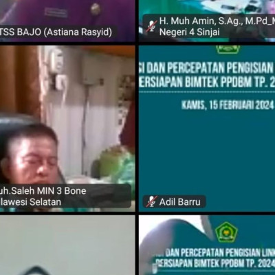 Sukseskan Bimtek PPDBM Online Kepala MIN 3 Bone Ikuti Rapat Koordinasi