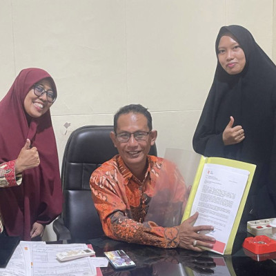 Kasi Penmad Kemenag Kota Makassar Menerima Audiensi Komunitas Guru Belajar Nusantara (KGBN) Makassar