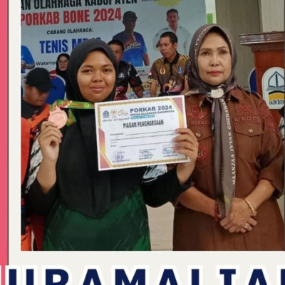 Update Hasil Porkab Kabupaten Bone 2024: Siswa MAN 3 Bone Kawinkan gelar perunggu di Cabor Tenis Meja Putri