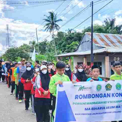 Kontingen MA Biharul Ulum Ma'arif Siap Berlaga di Porseni Madrasah V Se-Kabupaten Pinrang