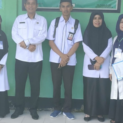 Kasi Pendis Kemenag Lutra, Alwi MH Bersama Pengawas Madrasah Pantau Pelaksanaan PAT