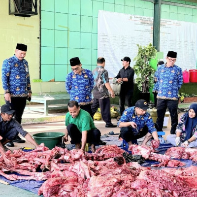 9 Ekor Sapi Kurban Kanwil Kemenag Sulsel Disembelih pada Hari Tasyrik Kedua di RPH Bersertifikat Halal
