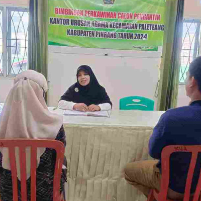 Kursus Calon Pengantin (Suscatin) di KUA Kecamatan Paleteang Dibimbing Langsung Penyuluh Agama Islam