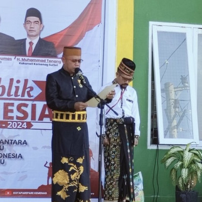 Upacara Peringatan HUT ke-79 RI di Kemenag Kota Parepare Berlangsung Khidmat