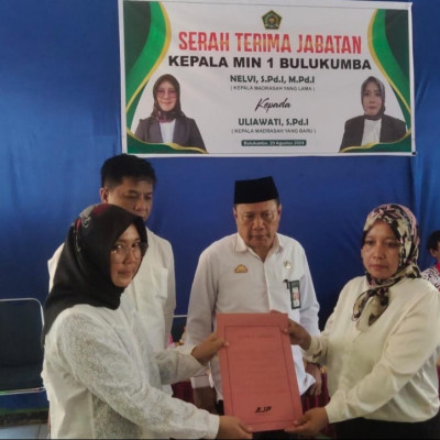 Pergantian Pimpinan MIN 1 Bulukumba, Uliawati Siap Lanjutkan Program Pendidikan