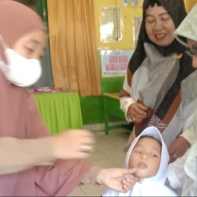 Puskesmas Biru Laksanakan Polio Kedua bagi Peserdik  MIN 8 Bone