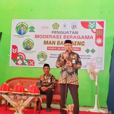 Kakan Kemenag Bantaeng Buka Kegiatan Dan Paparkan Materi Moderasi Beragama di MAN Bantaeng