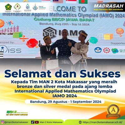 Dua Siswa MAN 2 Kota Makassar Raih Medali pada Ajang IAMO 2024