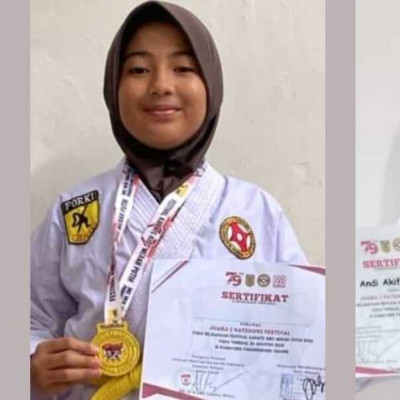 Dua Siswa MIN 8 Bone Raih Juara 1 Festival Karate Kids Merah Putih