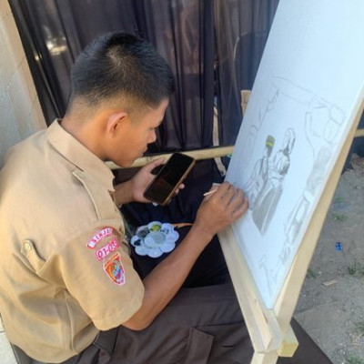 Siswa MTsN 1 Sinjai Raih Juara 2 Lomba Lukis Sinjai Art Moment 2024