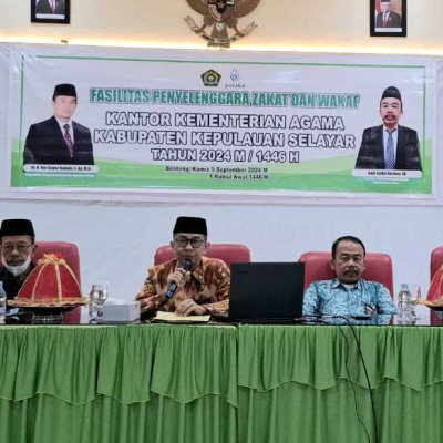 Dorong Penguatan Tata Kelola Berzakat, Kemenag Selayar Buka Kegiatan Fasilitasi Penyelengara Zakat dan Wakaf