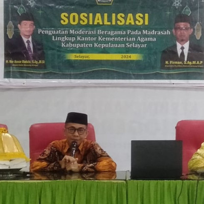 Kakankemenag Selayar Himbau Ciptakan Ekosistem Pendidikan Moderasi Beragama