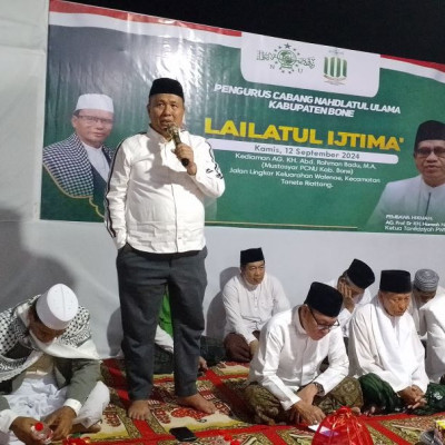 Kakan Kemenag Bone Hadiri Lalilatul Ijtima PCNU Bone