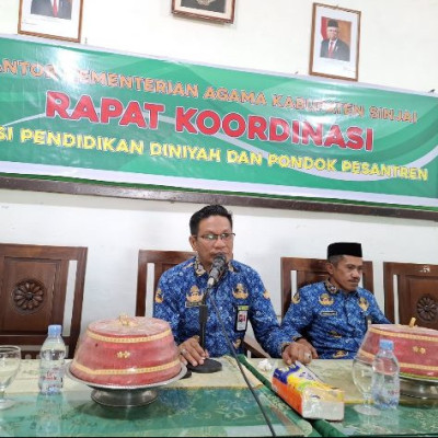 Jelang Hari Santri, Kemenag Gelar Rakor dengan Pimpinan Pondok Pesantren Se Kab. Sinjai