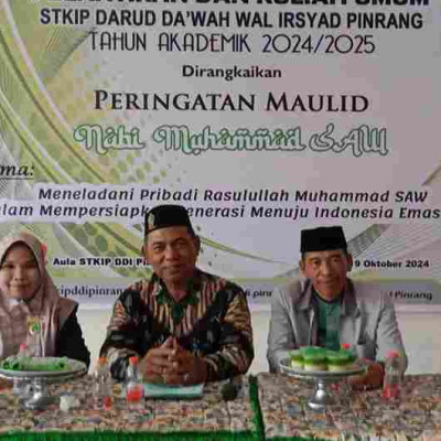 Kepala MTsN Pinrang Hadiri Undangan Maulid Nabi di STKIP DDI Pinrang